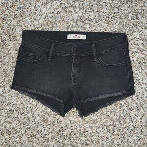 Hollister Distressed Black Denim Cutoff Shorts – Size 0